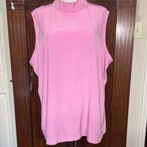 Vintage plus size Sleeveless Pink Women's Top